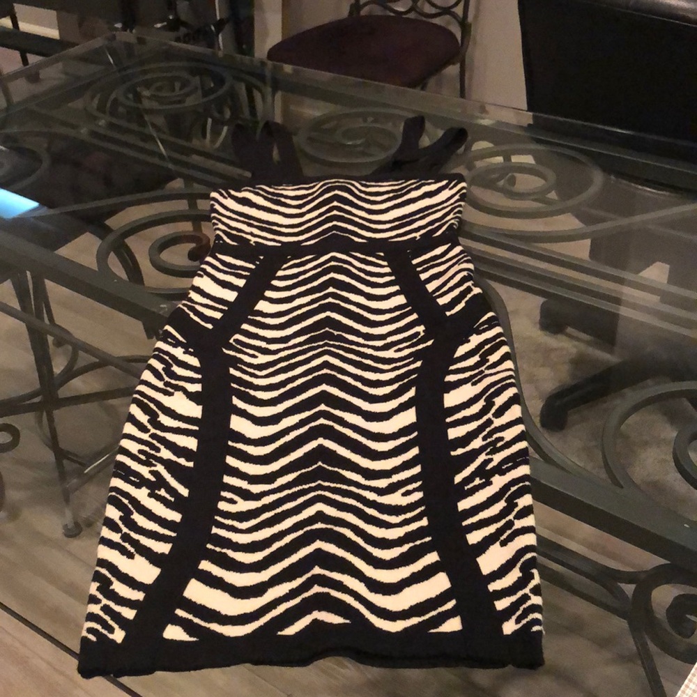 Small knit zebra pattered dress